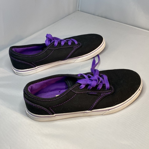 Vans Purple and Black Low Top Sneakers Size 5.5 - Picture 7 of 11